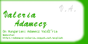 valeria adamecz business card